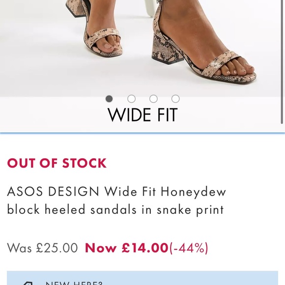 Women’s ASOS Design Snake Print Block Heeled Sandals With Ankle Strap - Picture 13 of 13